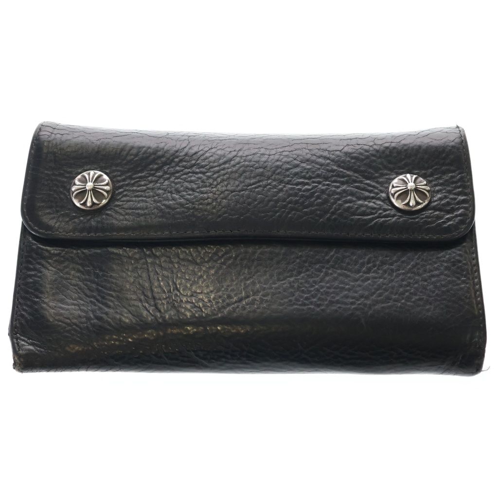 Chrome Hearts Wave Leather Wallet Black