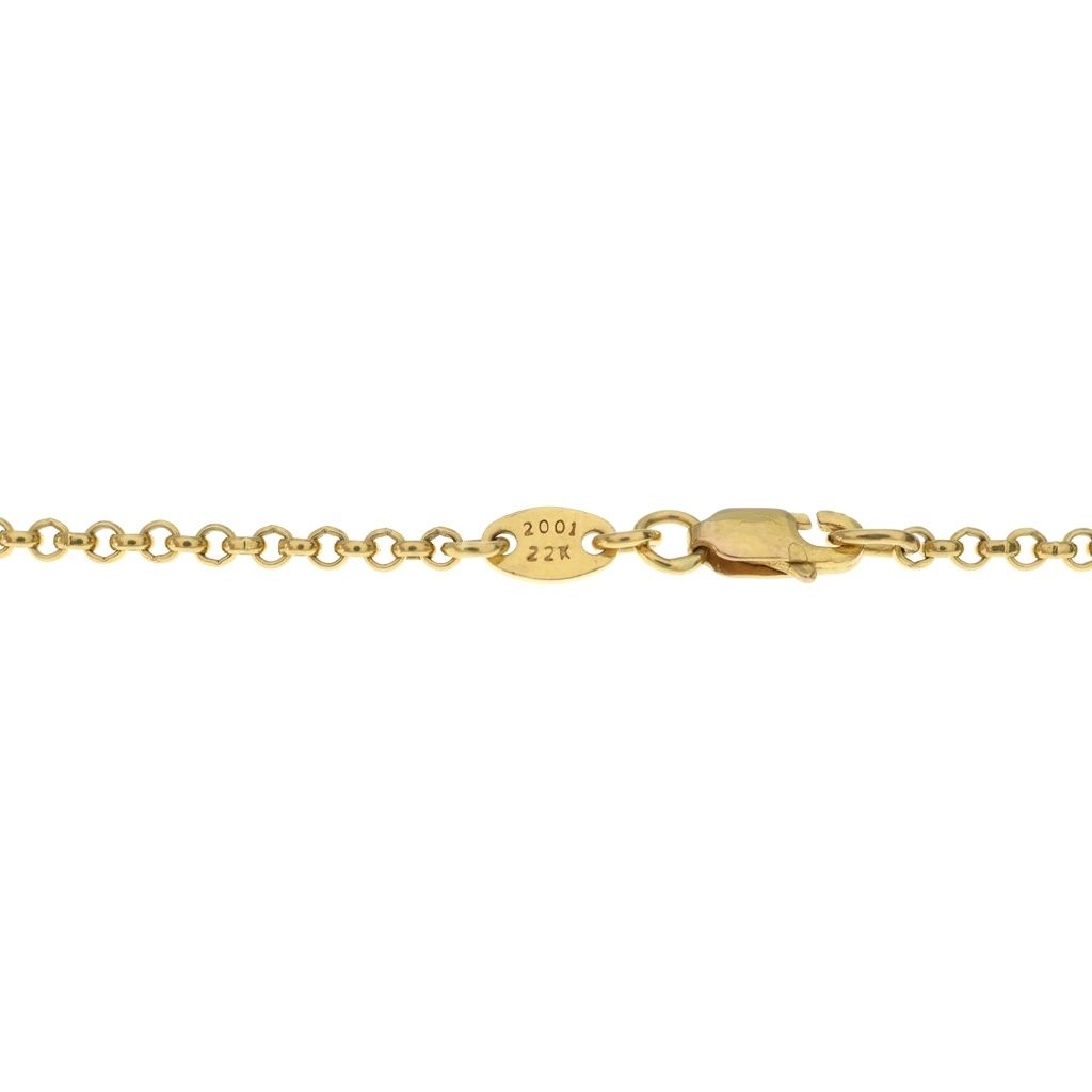 Chrome Hearts Vintage 22k Neckchain Roll Chain Necklace Gold — view 5