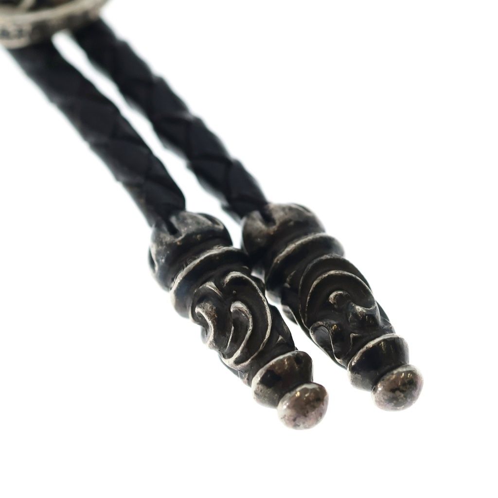 Chrome Hearts Bolotie Ovaltiny Tiny Classic Oval Cross Loop Tie Silver Black — view 6