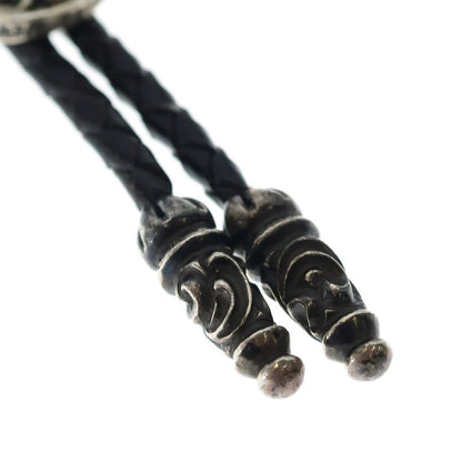 Chrome Hearts Bolotie Ovaltiny Tiny Classic Oval Cross Loop Tie Silver Black — view 6