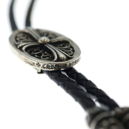 Chrome Hearts Bolotie Ovaltiny Tiny Classic Oval Cross Loop Tie Silver Black — view 5