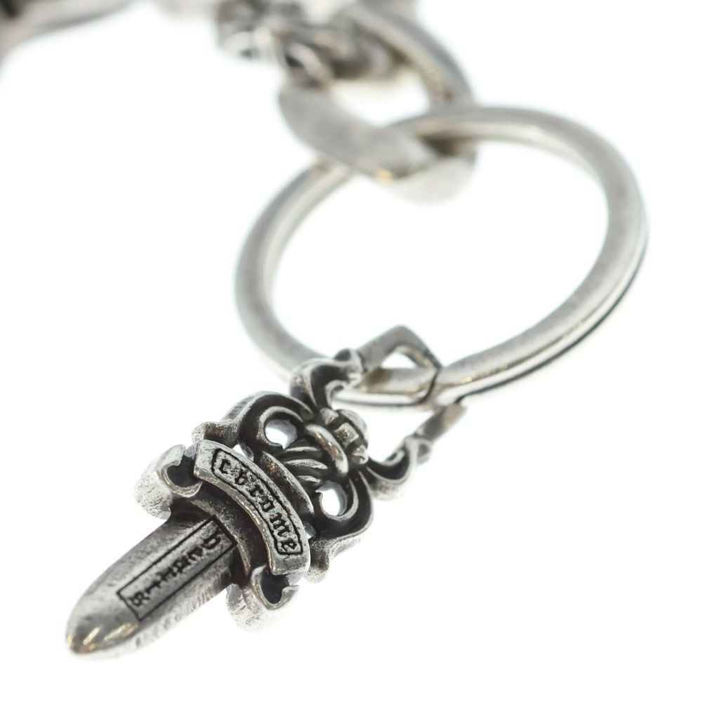 Chrome Hearts Clp Chn Fancy-s Short Fancy Link Key Chain Silver Key Holder — view 5