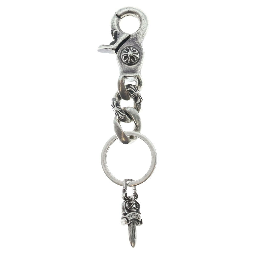 Chrome Hearts Clp Chn Fancy-s Short Fancy Link Key Chain Silver Key Holder