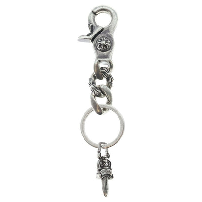 Chrome Hearts Clp Chn Fancy-s Short Fancy Link Key Chain Silver Key Holder