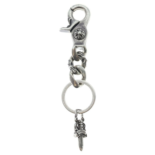 Chrome Hearts Clp Chn Fancy-s Short Fancy Link Key Chain Silver Key Holder