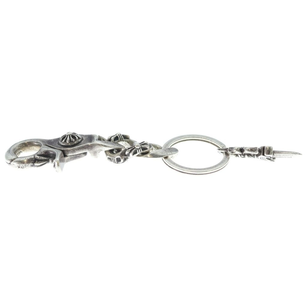 Chrome Hearts Clp Chn Fancy-s Short Fancy Link Key Chain Silver Key Holder — view 4