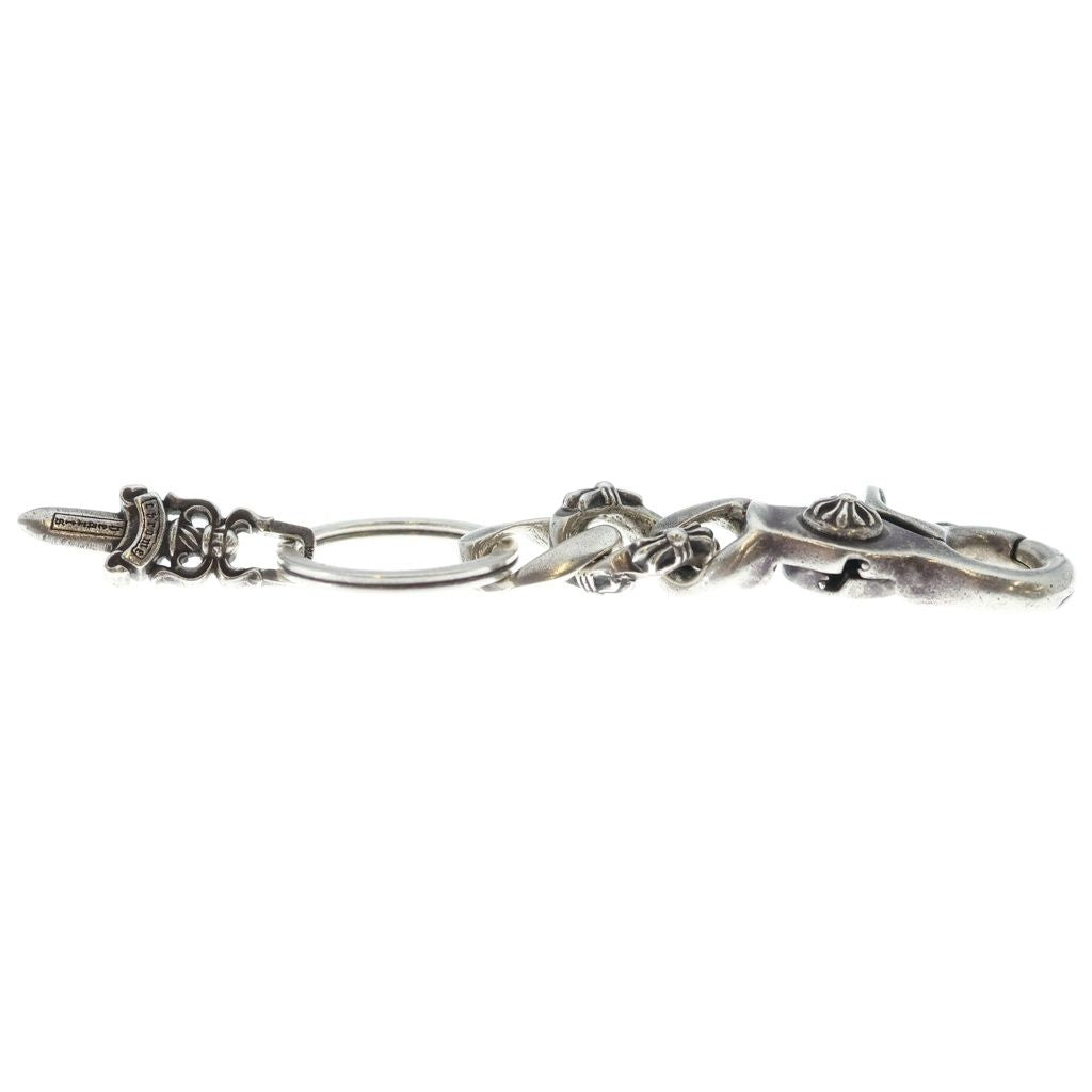 Chrome Hearts Clp Chn Fancy-s Short Fancy Link Key Chain Silver Key Holder — view 3