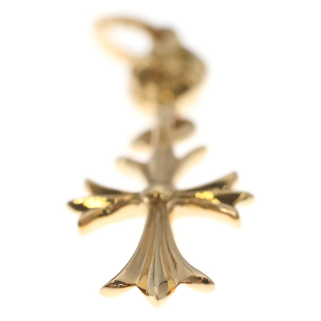 Chrome Hearts 22k Tny CH Crs 1 Ball Tiny CH Cross Charm Necklace Top Gold — view 6