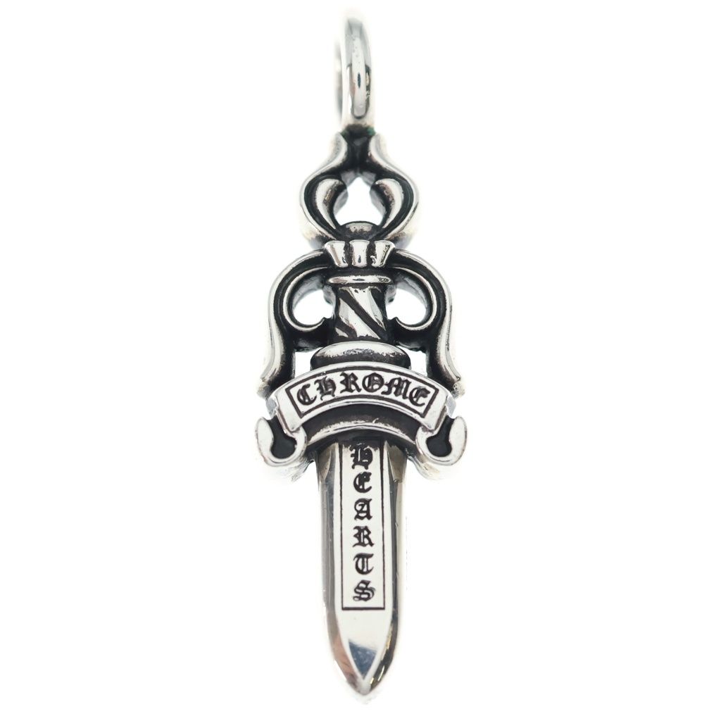 Chrome Hearts Double Dagger Pendant Silver Necklace — view 2