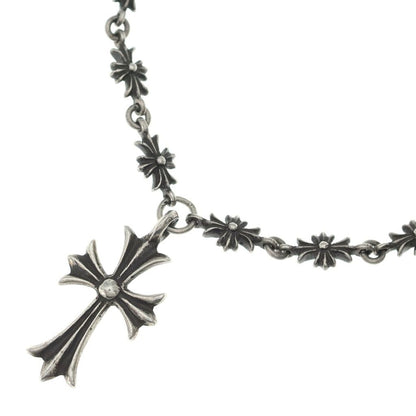 Chrome Hearts Vintage Tiny CH Pls CH Cross CH Plus Link Necklace Silver