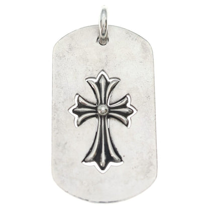 Chrome Hearts Tag Lrg Tny Crs Cutout Tiny Cross Large Dog Tag Pendant Top