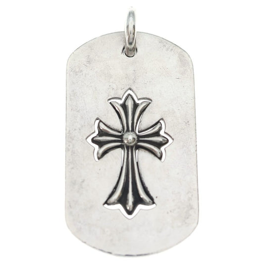 Chrome Hearts Tag Lrg Tny Crs Cutout Tiny Cross Large Dog Tag Pendant Top