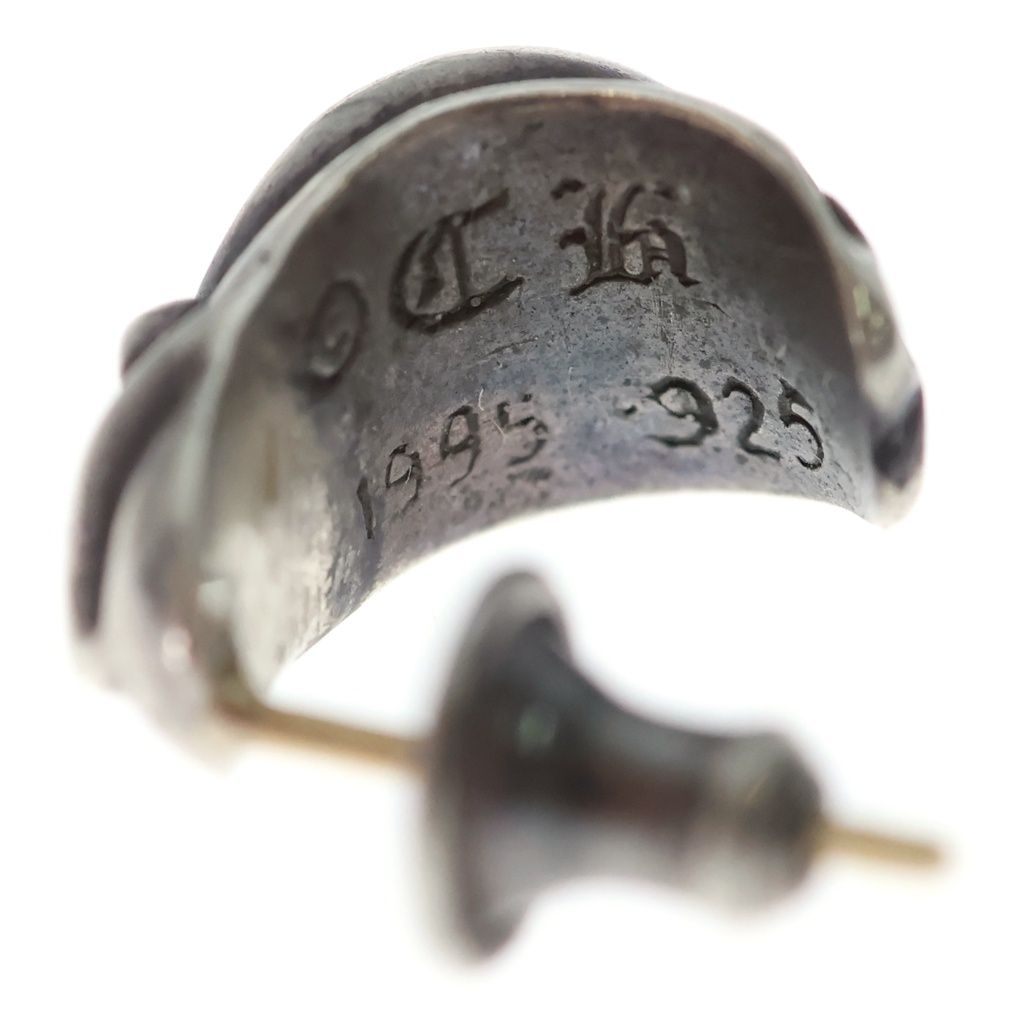 Chrome Hearts Carved Teardrop Earring Silver — view 5