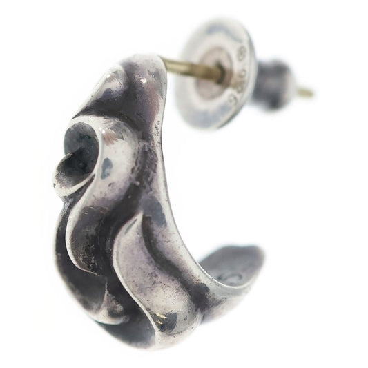Chrome Hearts Carved Teardrop Earring Silver