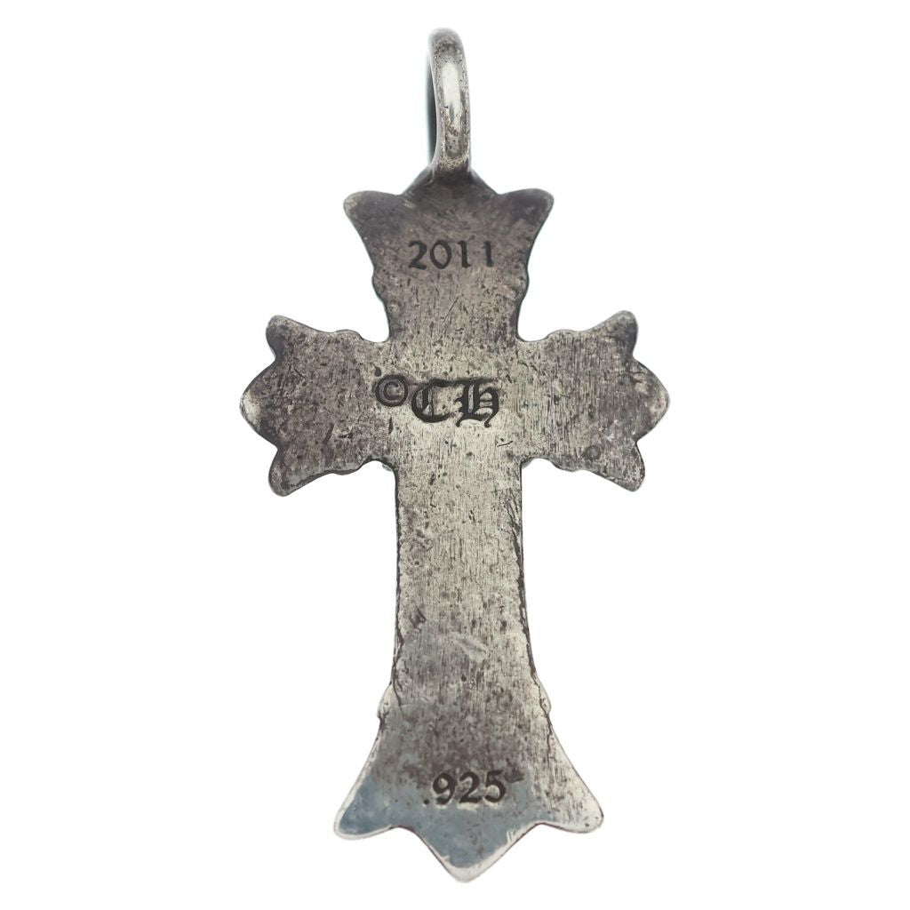 Chrome Hearts Dbl CH Crs Double CH Cross Charm Pendant Top Silver — view 2