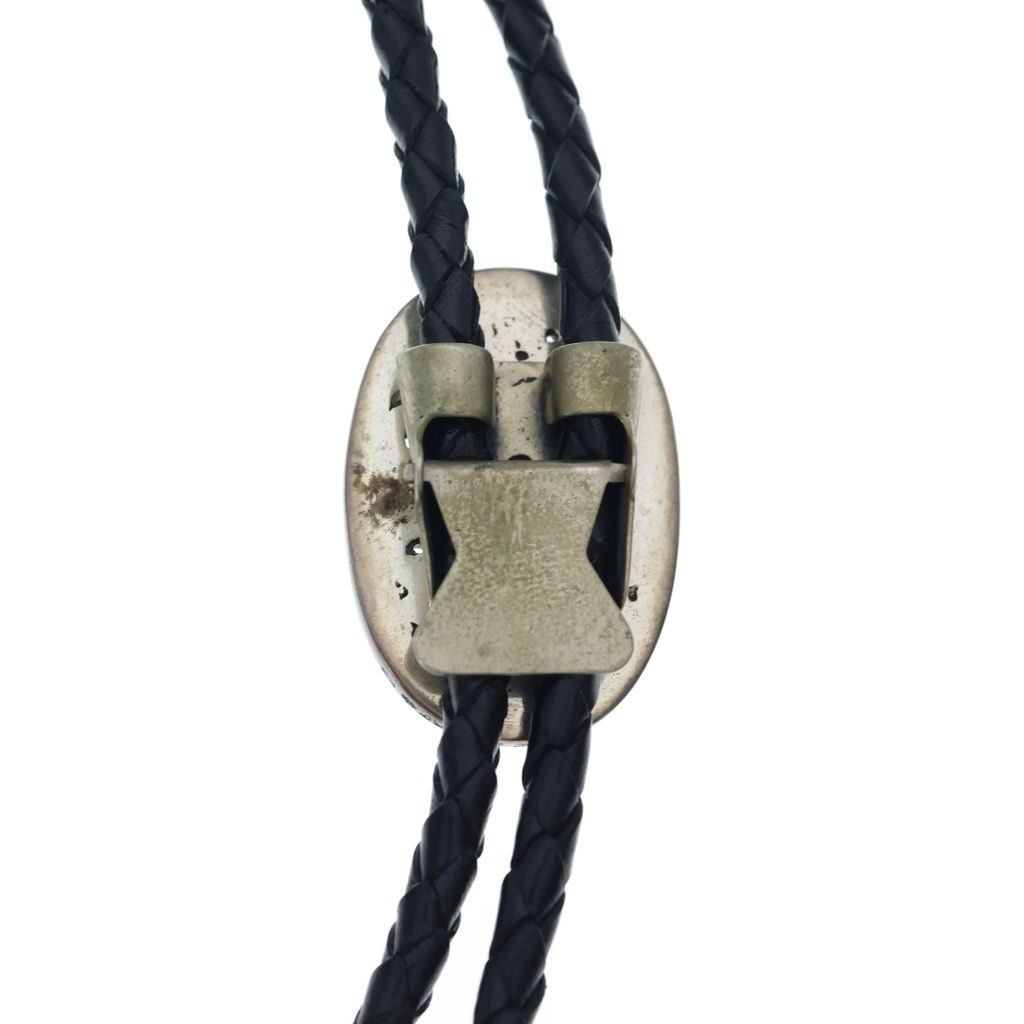Chrome Hearts Bolotie Ovaltiny Tiny Classic Oval Cross Loop Tie Silver Black — view 4