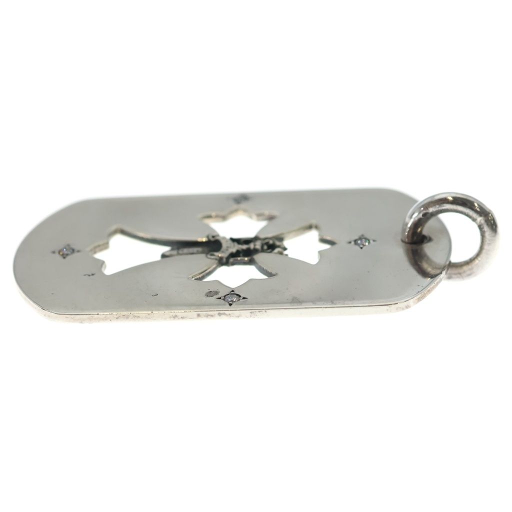 Chrome Hearts Tag Lrg Fle Dag Aftermarket Dia Diamond Large Dog Tag Pendant — view 3