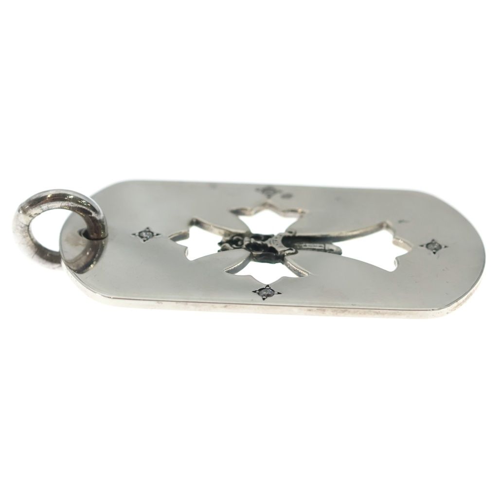 Chrome Hearts Tag Lrg Fle Dag Aftermarket Dia Diamond Large Dog Tag Pendant — view 4