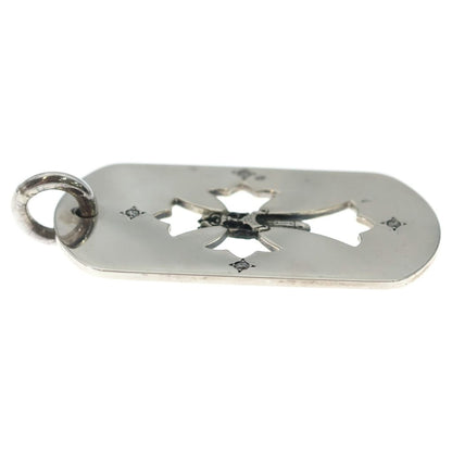 Chrome Hearts Tag Lrg Fle Dag Aftermarket Dia Diamond Large Dog Tag Pendant — view 4