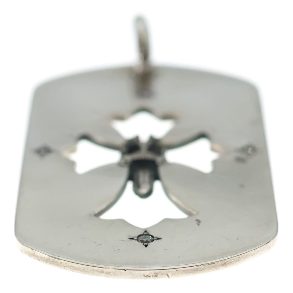 Chrome Hearts Tag Lrg Fle Dag Aftermarket Dia Diamond Large Dog Tag Pendant — view 5