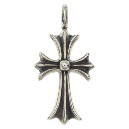 Chrome Hearts Tny Crsf Sap Tiny Fat Cross Pave Saffiano Pendant Top Silver — view 2