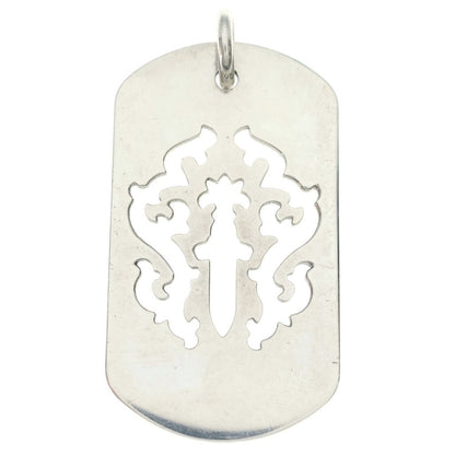 Chrome Hearts Tag Lrg Dagger Cutout Dog Tag Large Necklace Top