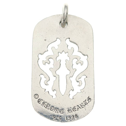 Chrome Hearts Large Tag Lrg Dagger Cutout Dog Tag Large Dog Tag Necklace Top — view 2