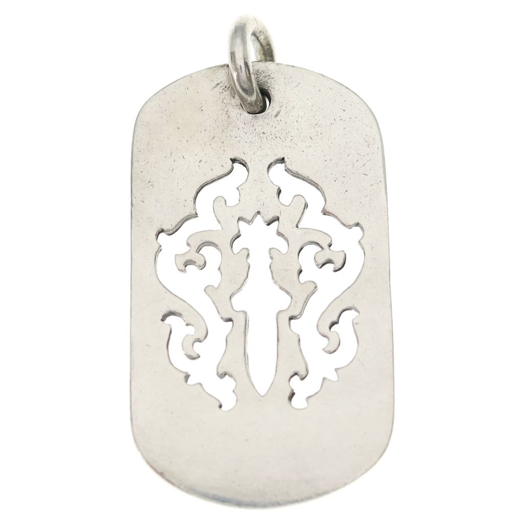 Chrome Hearts Large Tag Lrg Dagger Cutout Dog Tag Large Dog Tag Necklace Top