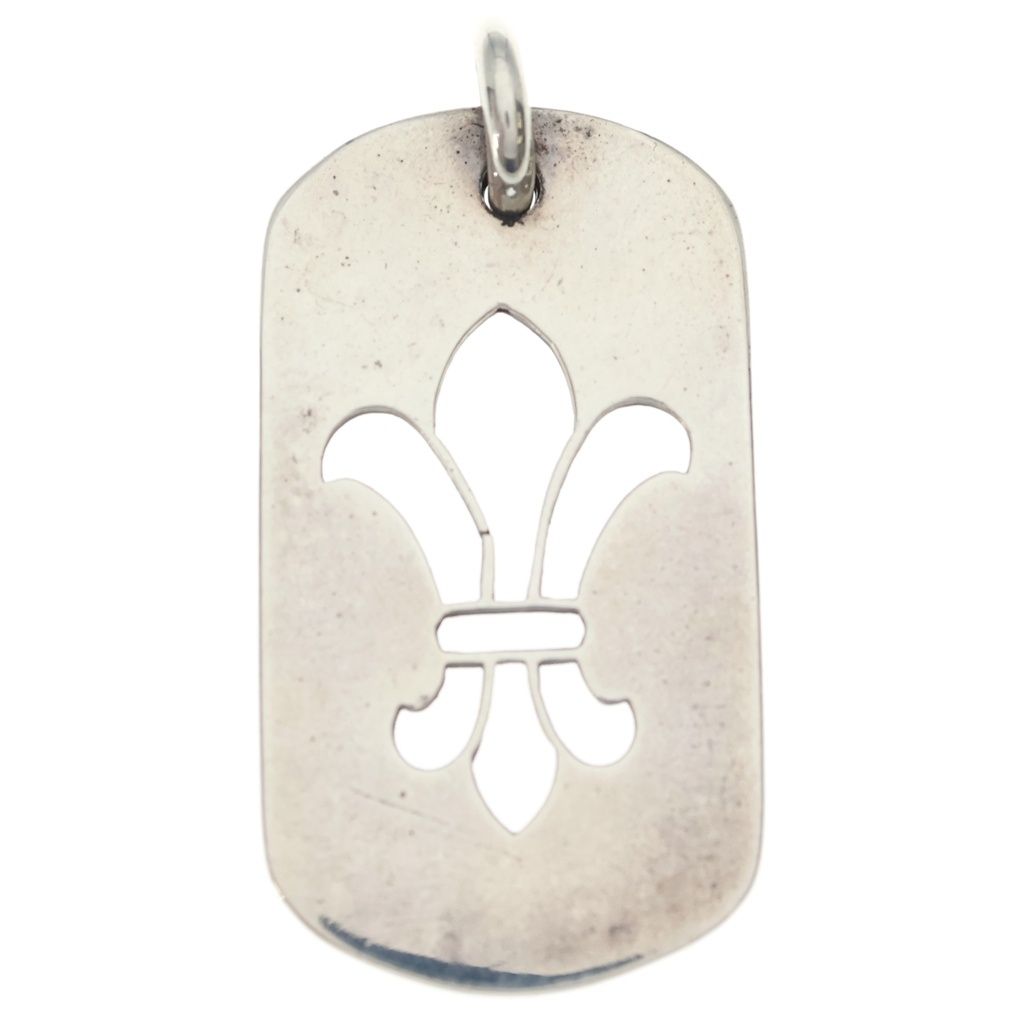 Chrome Hearts Tag Lrg CO BS Fluer BS Flag Dog Tag Necklace Top