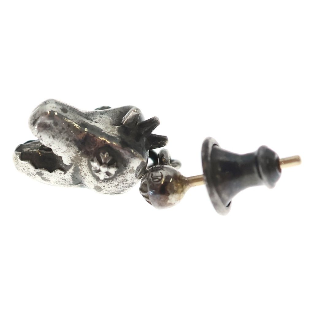 Chrome Hearts Dino Head Drop Silver Earring — view 3