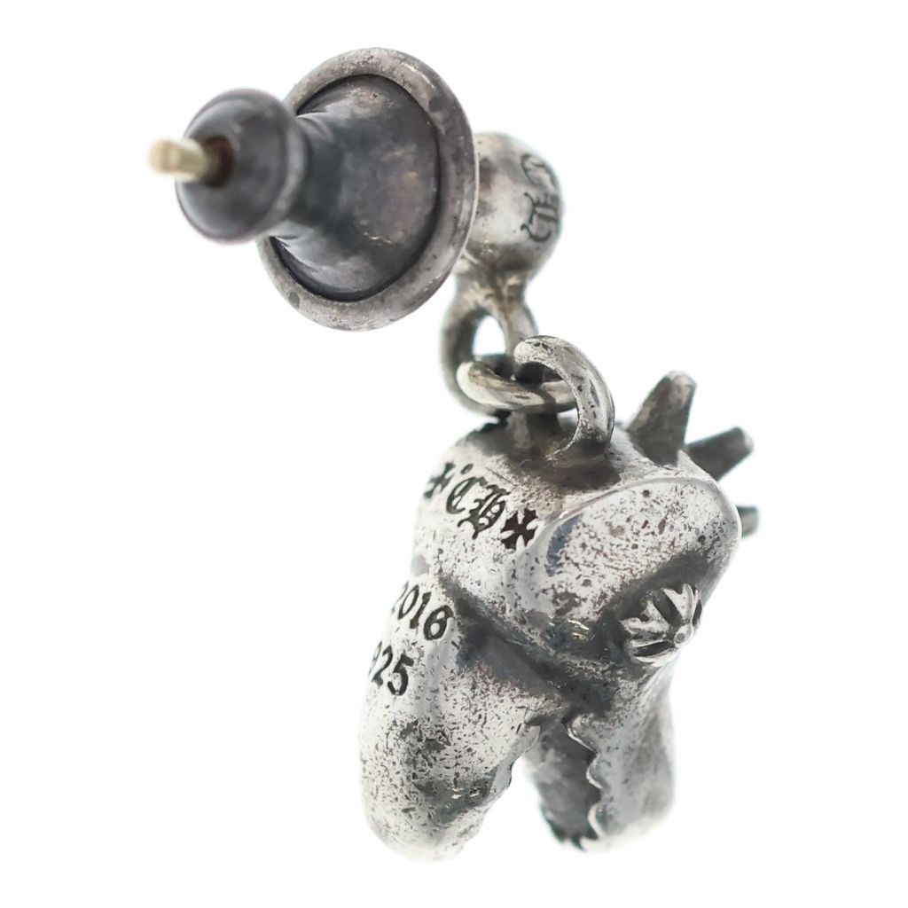 Chrome Hearts Dino Head Drop Silver Earring — view 2