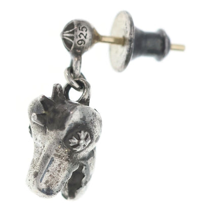 Chrome Hearts Dino Head Drop Silver Earring