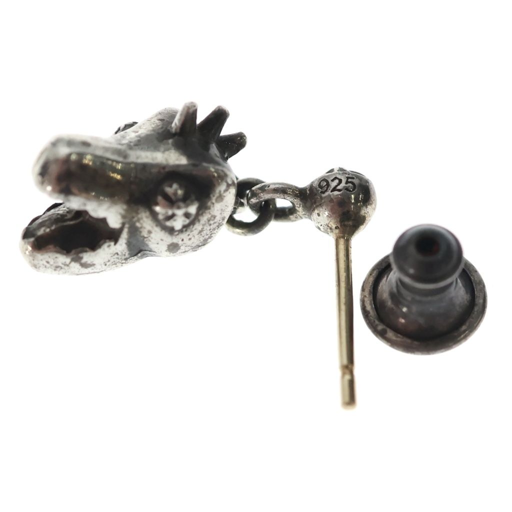 Chrome Hearts Dino Head Drop Silver Earring — view 6