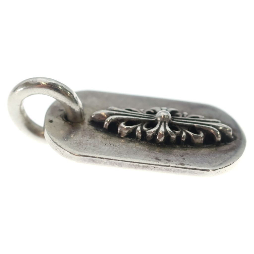 Chrome Hearts Raised Dogtag Charm Silver Necklace Top — view 4