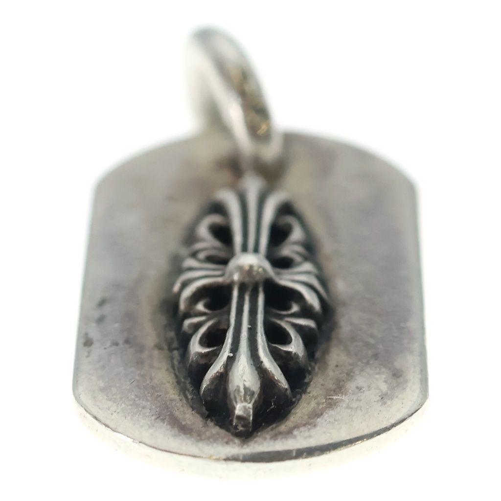 Chrome Hearts Raised Dogtag Charm Silver Necklace Top — view 5