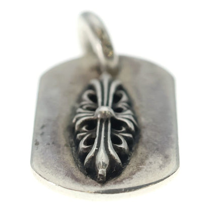 Chrome Hearts Raised Dogtag Charm Silver Necklace Top — view 5