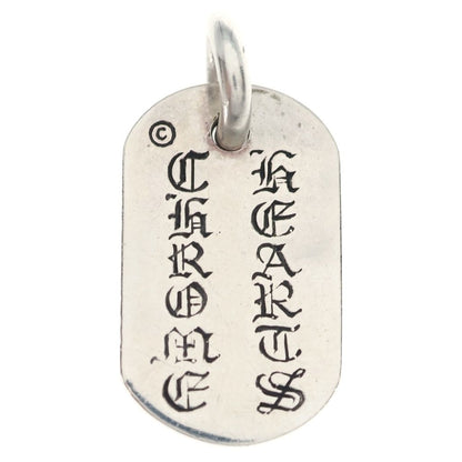 Chrome Hearts Raised Dogtag Charm Silver Necklace Top — view 2