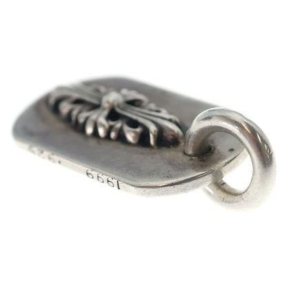 Chrome Hearts Raised Dogtag Charm Silver Necklace Top — view 6