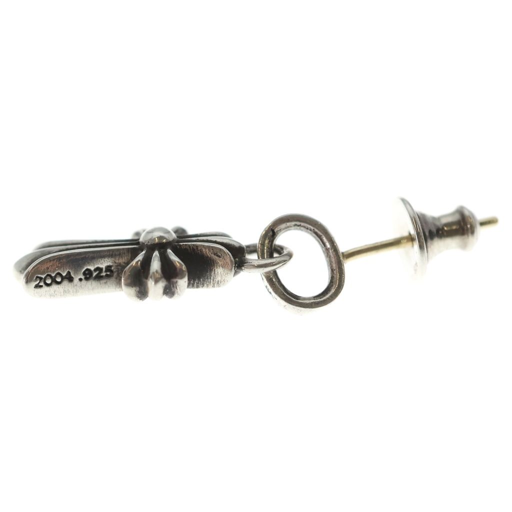 Chrome Hearts Bby Pprchn Baby Fat Cross Drop Earring Silver — view 3