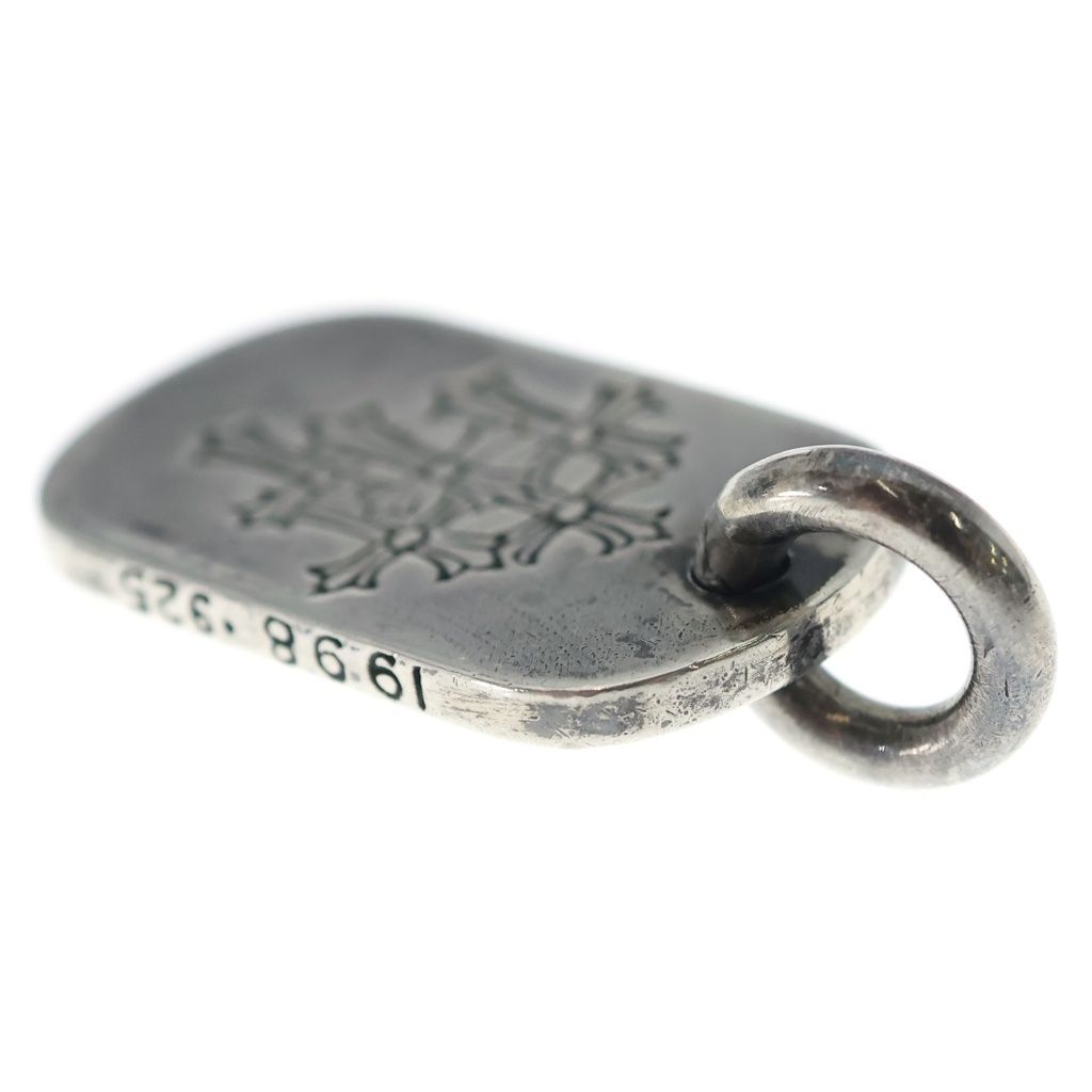 Chrome Hearts Tag Sml Small Dog Tag Cemetery en Gray Gold Silver Necklace Top — view 6