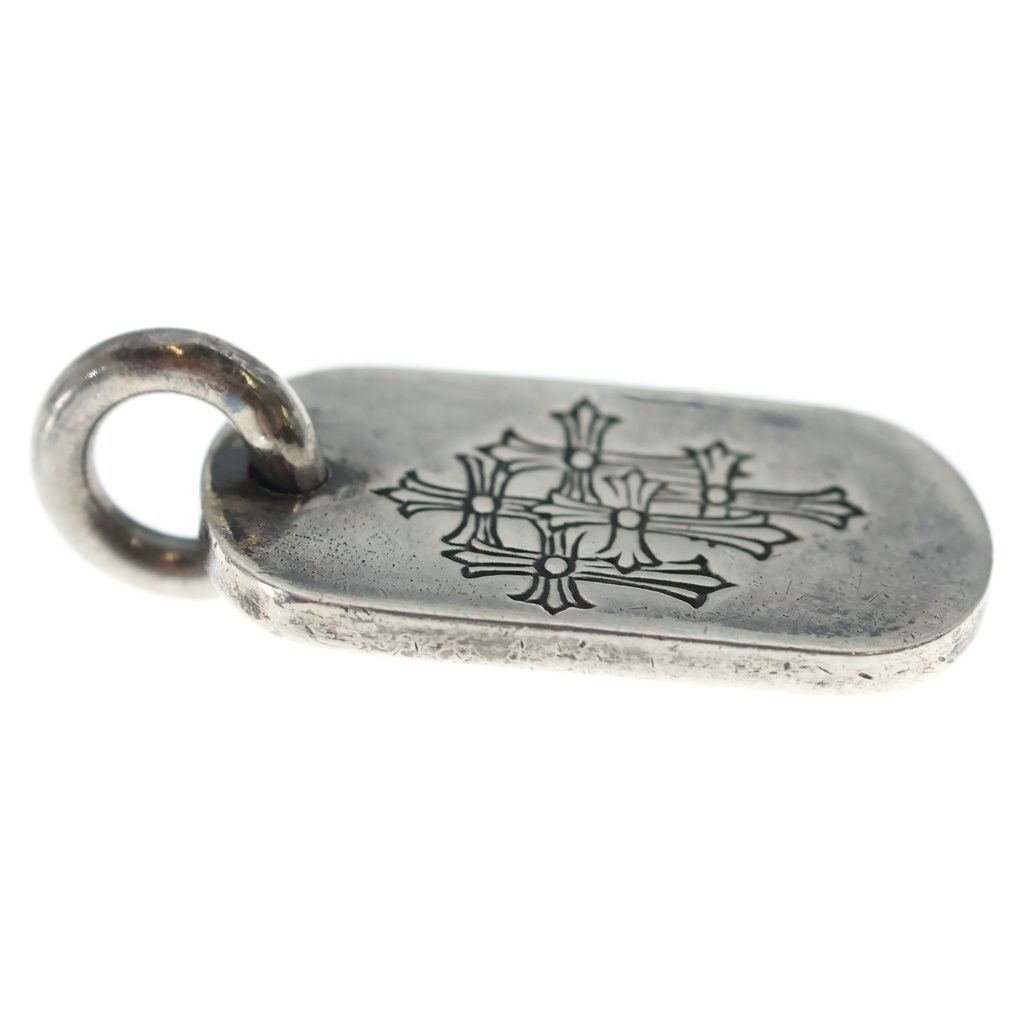 Chrome Hearts Tag Sml Small Dog Tag Cemetery en Gray Gold Silver Necklace Top — view 4