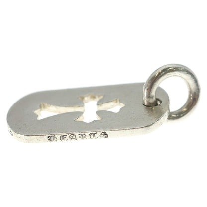 Chrome Hearts Tag Sml CO Crs Cutout Cross Dog Tag Small Pendant Top Silver — view 3