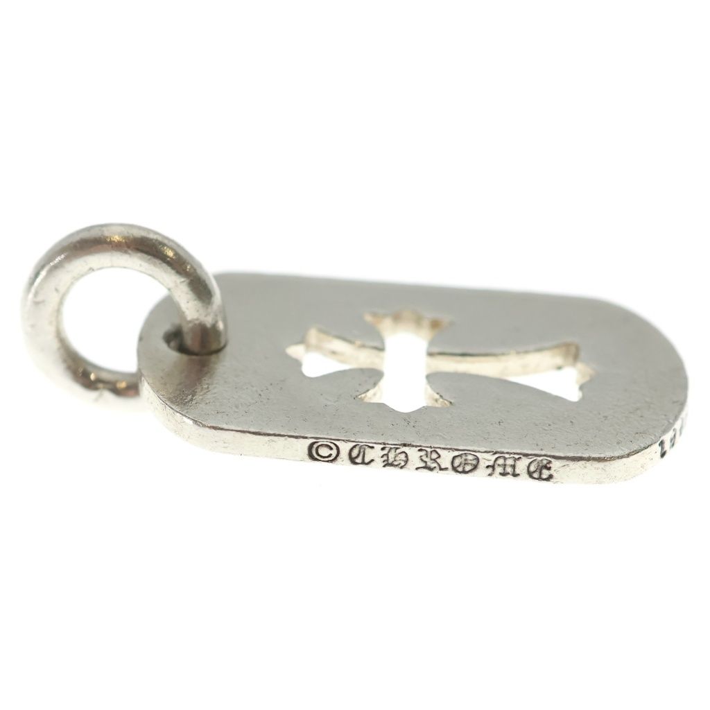 Chrome Hearts Tag Sml CO Crs Cutout Cross Dog Tag Small Pendant Top Silver — view 4