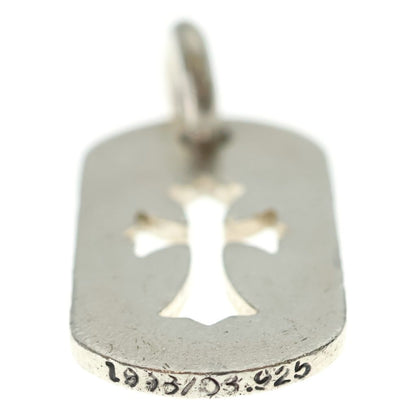 Chrome Hearts Tag Sml CO Crs Cutout Cross Dog Tag Small Pendant Top Silver — view 5