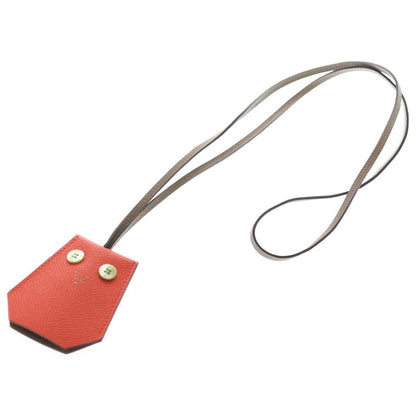 Hermes Bag Charm Clochette Owl Red Leather Apron