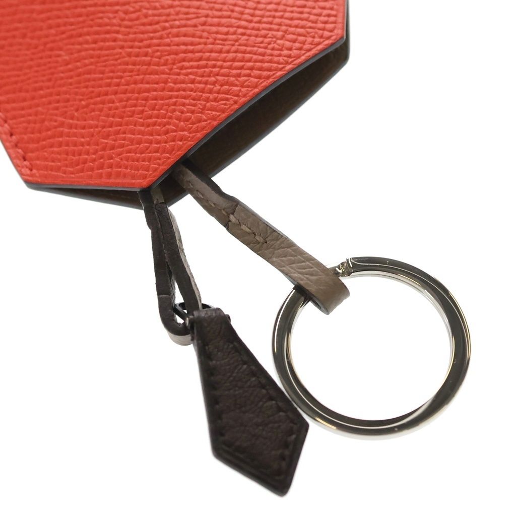Hermes Bag Charm Clochette Owl Red Leather Apron — view 5