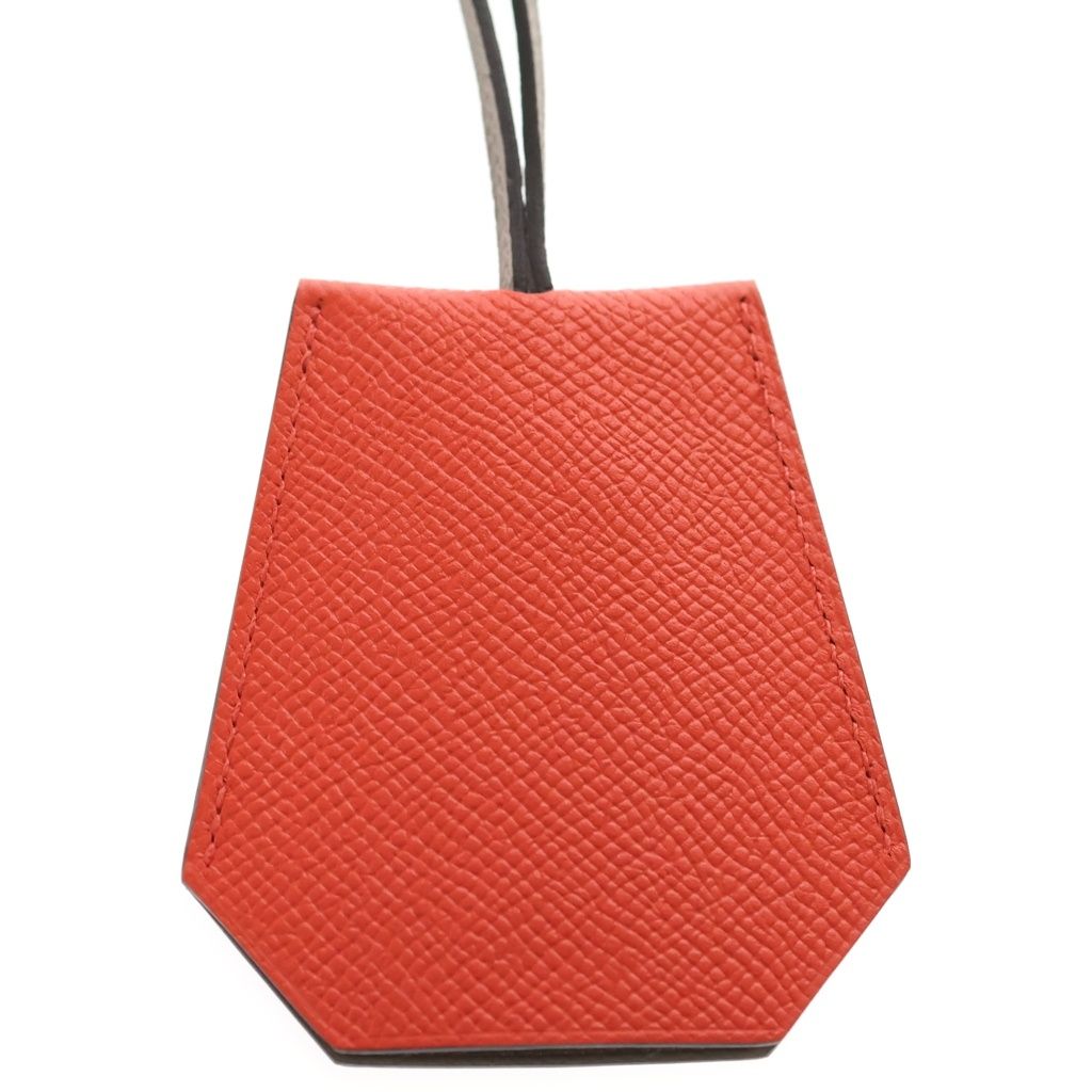 Hermes Bag Charm Clochette Owl Red Leather Apron — view 4