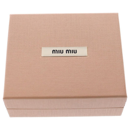 Miu Materasse Metallic Cles the Logo Plate Compact Wallet Trifold Gold — view 6