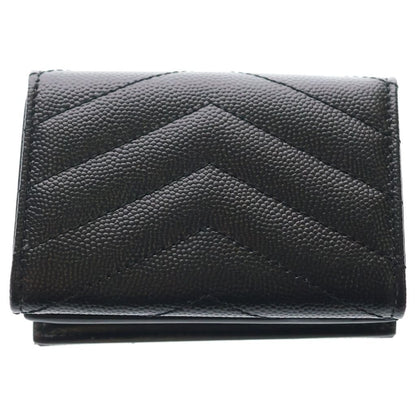 Saint Laurent Paris Cassandra Logo Origami Caviar Leather Tiny Compact Wallet — view 2
