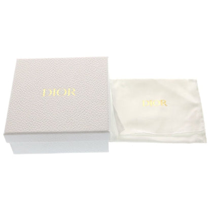 Dior Caro Dahlia Wallet Clover Bifold Coin Case White Leather Gold — view 6